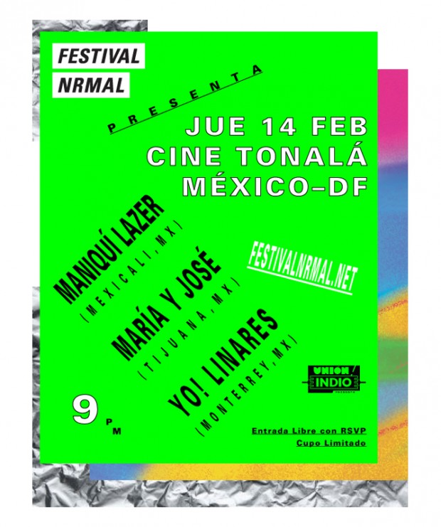 Flyer del showcase del F/N en el Cine Tonalá