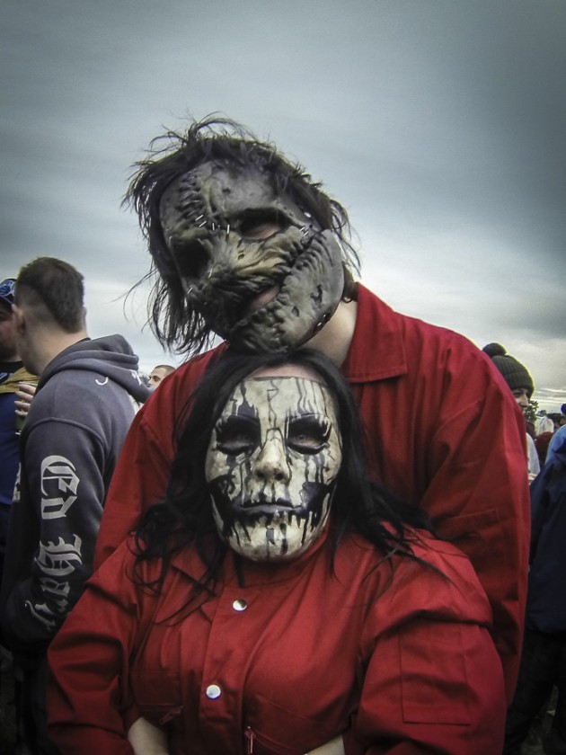 Overoles y máscaras antes de la participación de Slipknot.