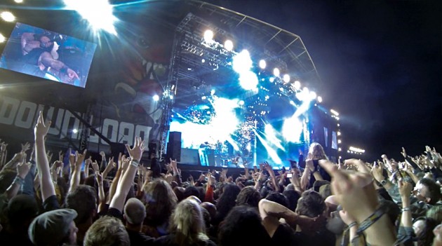 Iron Maiden en el escenario principal del Download Festival.