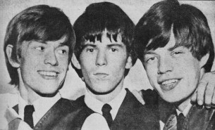 Brian Jones, Keith Richards y Mick Jagger.