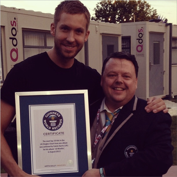Calvin Harris y su nuevo récord Guinness.