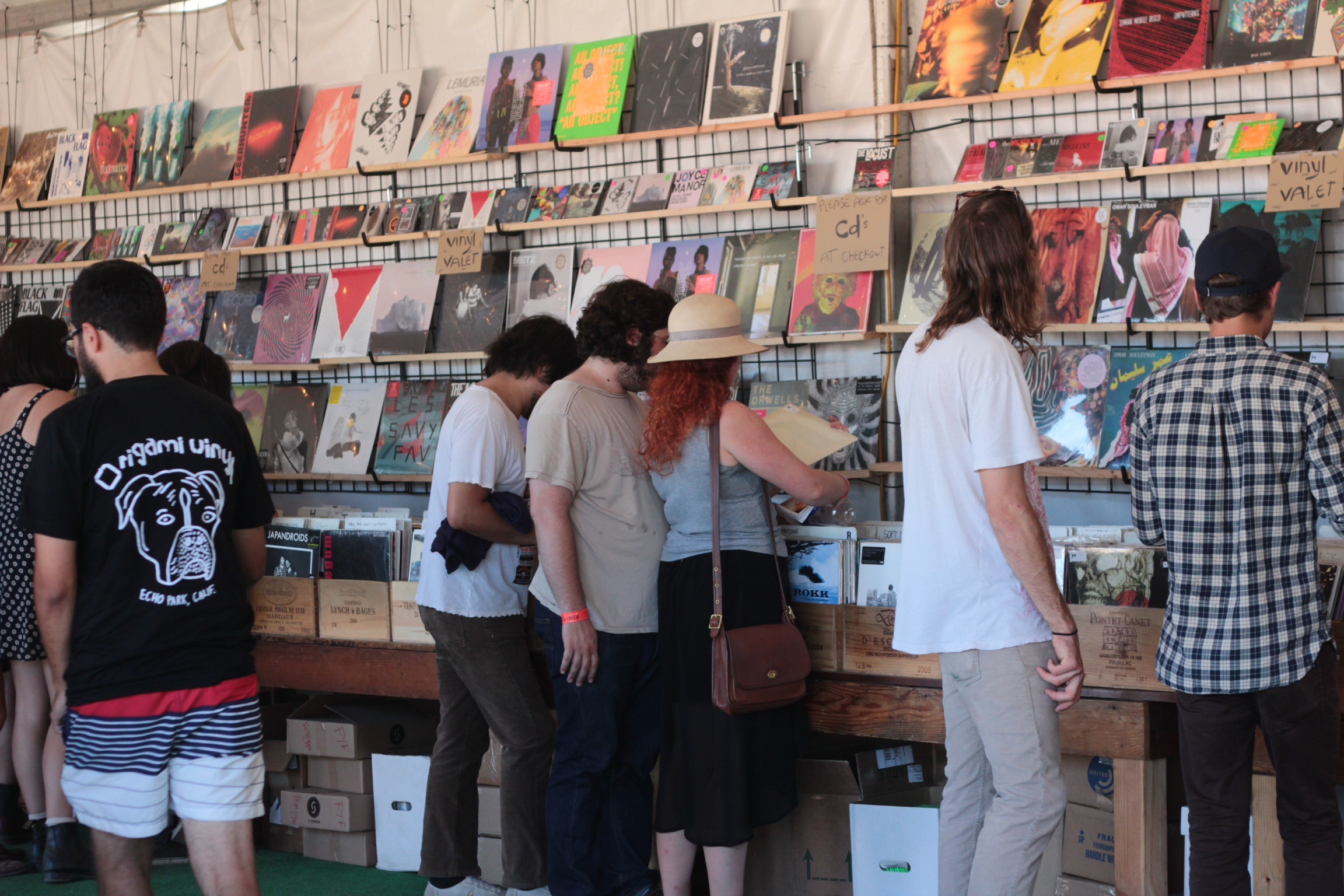 La venta de discos en el FYF Fest 2013.