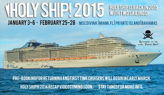 Anuncio del Holy Ship! 2015.