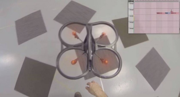 Flying Drum Machine: drone es usado somo batería