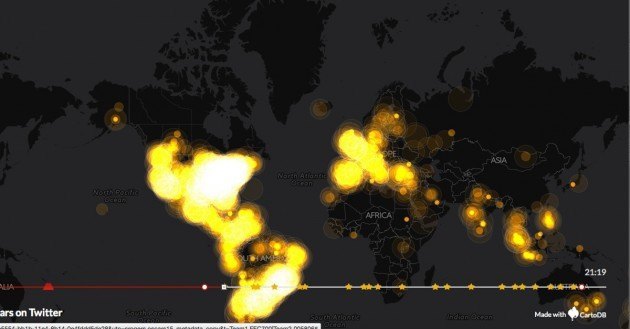 Óscar 2015 Twitter Mapa