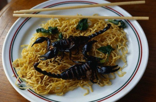 Fried Scorpions and Noodles