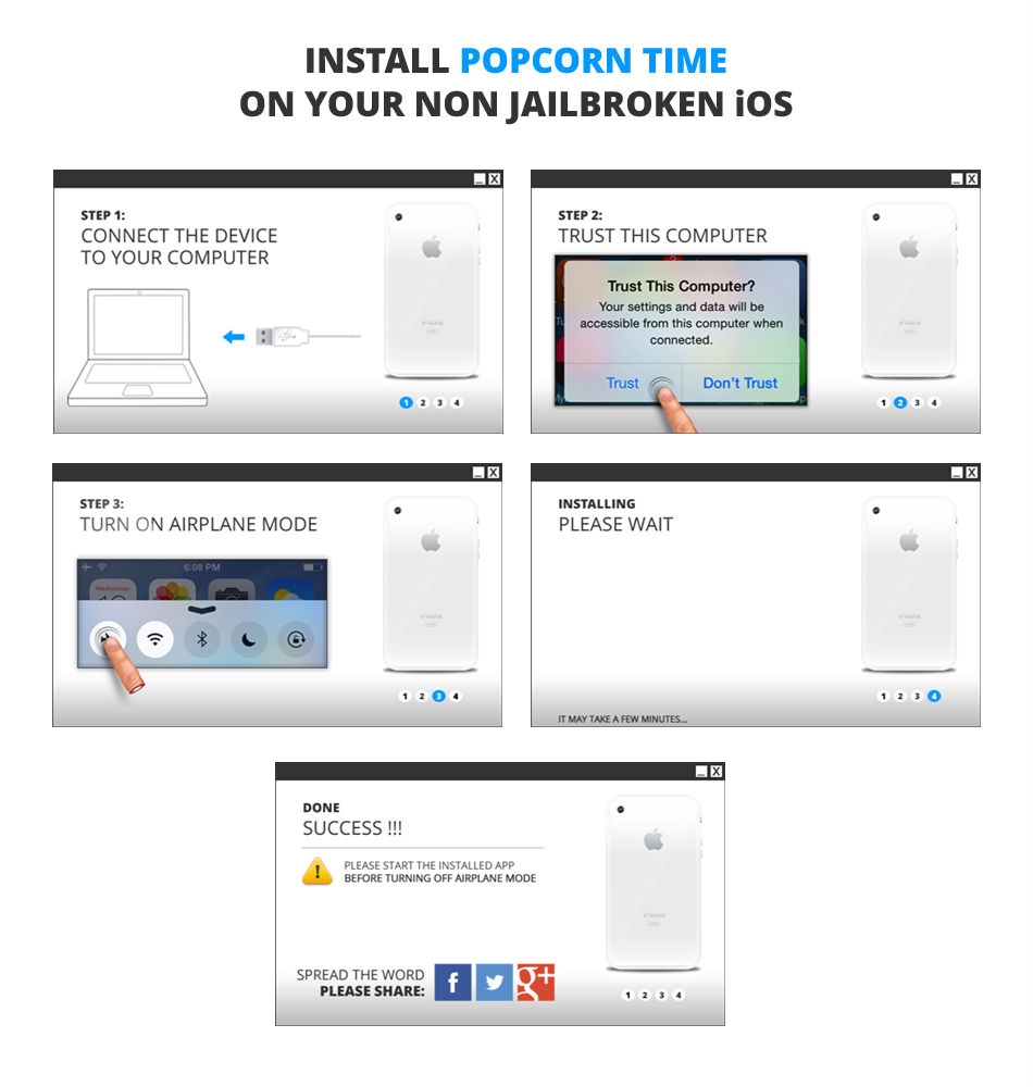 Popcorn Time App iPhone Celular