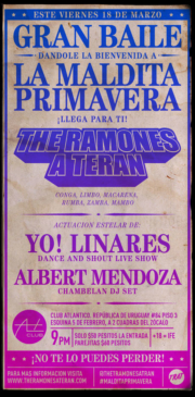 Mañana: The Ramones a Teran, Yo! Linares y Albert Mendoza en Club Atlántico