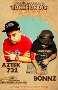 Hoy: Noche de DJ’s con Aztec 732 y Bonzz en Pasagüero