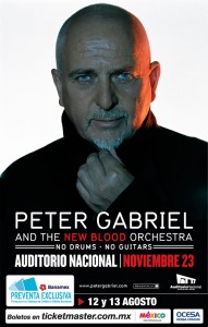 Flyer de Peter Gabriel en México