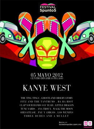 Cartel oficial del Festival 5punto5 con Kanye West, The Ting Tings y más