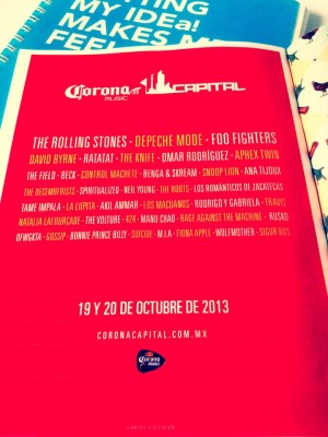 Tres carteles falsos del festival Corona Capital 2013