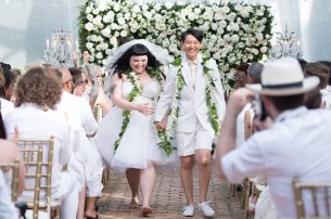 Beth Ditto se casó descalza en Hawái