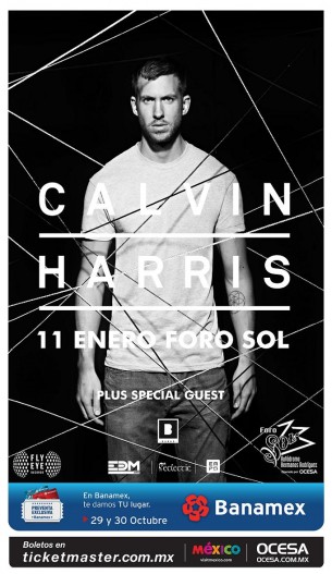 ¡Ganadores de los boletos gratis para Calvin Harris en el Foro Sol!