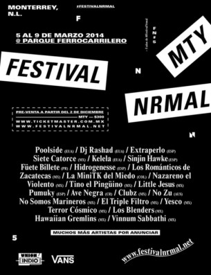 Ganadores de los boletos gratis para el festival Nrmal 2014 en Monterrey