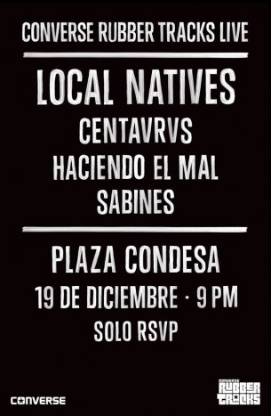 Ganadores de los boletos gratis para Local Natives, Haciendo el Mal, Centavrvs y más en El Plaza Condesa