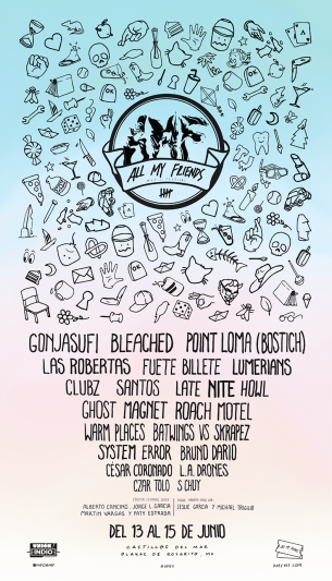 Cartel oficial del All My Friends Music Festival 2014