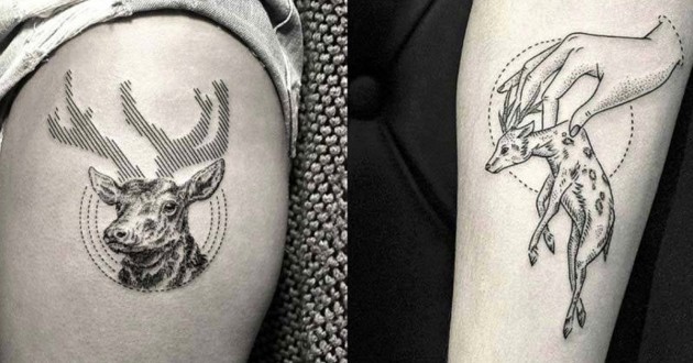 Bicem Sinik crea tatuajes usando solo líneas y puntos