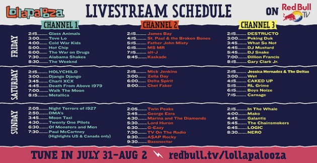 Lollapalooza 2015 En Vivo Transmisión Streaming