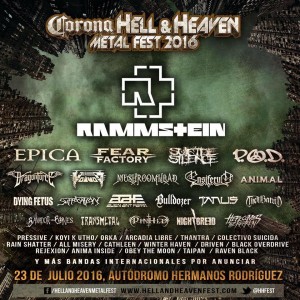 Pues el cartel del Corona Hell & Heaven Metal Fest no luce nada mal