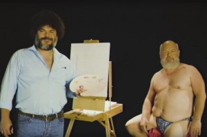Jack Black pintando un “Kyle Gass feliz” en el nuevo video promocional de Tenacious D inspirado en Bob Ross