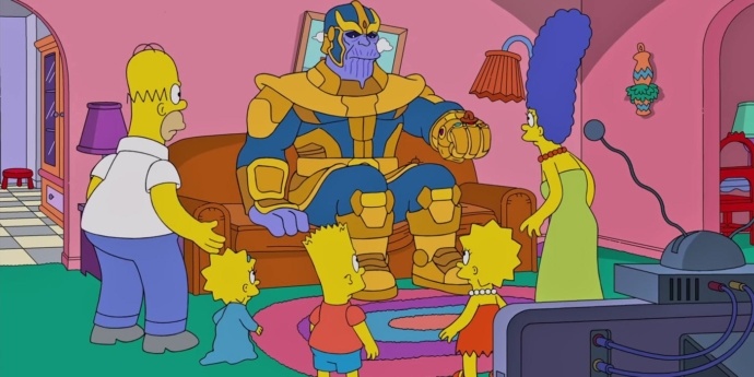 Ni siquiera The Simpsons se salvaron del fatídico chasquido de Thanos