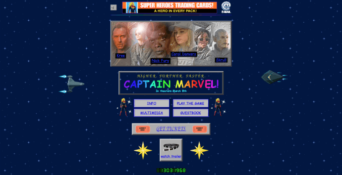 Back to the 90’s: La página web de ‘Capitan Marvel’ es una oda a nuestra adolescencia