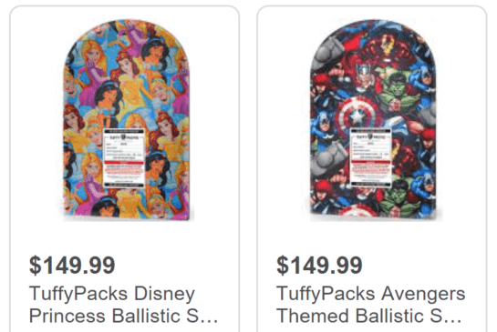 Disney exige que todas las mochilas infantiles “a prueba de balas” de sus princesas y Avengers, sean retiradas del mercado
