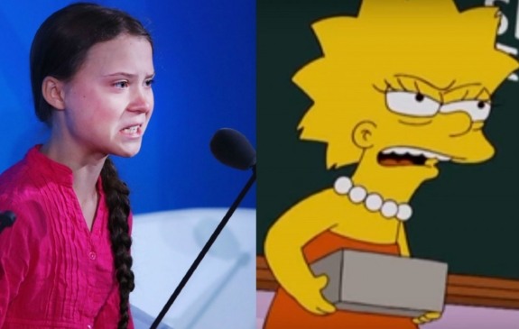 Los Simpsons nuevamente predijeron el futuro, ahora, con el discurso de Greta Thunberg