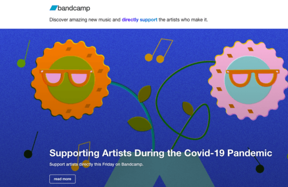 Bandcamp renuncia a sus ganancias para apoyar artistas independientes
