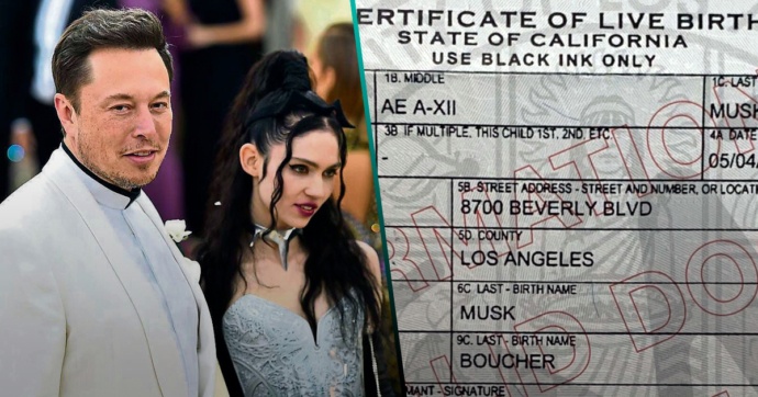 Grimes y Elon Musk logran nombrar “X AE A-XII” a su hijo y revelan certificado de nacimiento