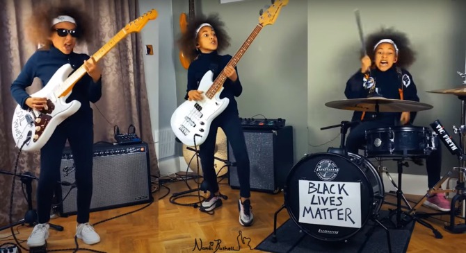 ¡Una niña toca un asombroso cover de RATM en apoyo a Black Lives Matter!