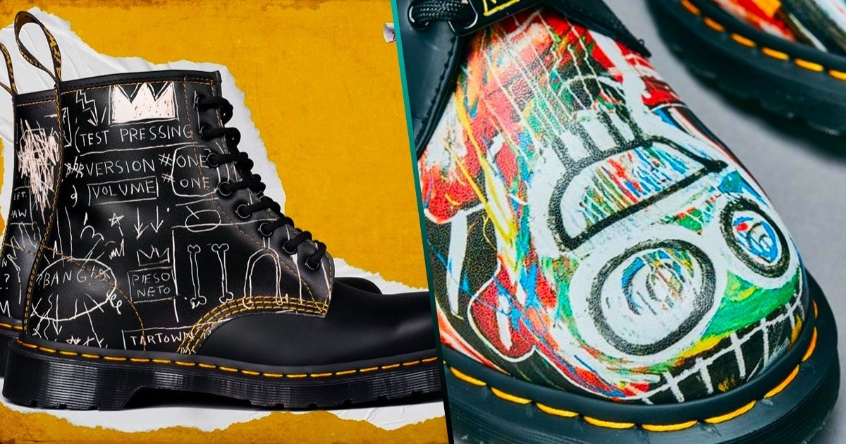¡Conoce las nuevas botas Dr. Martens inspiradas en el arte de Jean-Michel Basquiat!