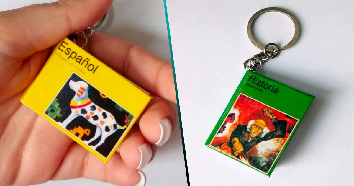¡Lanzan llaveros miniatura inspirados en los famosos libros de la SEP!