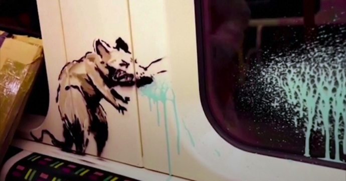 ¡No duró ni horas! Remueven la nueva obra de Banksy del metro de Londres