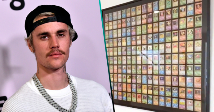 Justin Bieber presume su impresionante colección de tarjetas Pokémon