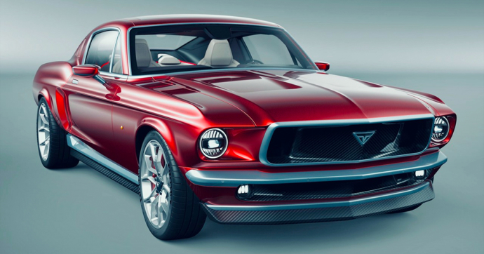 Conoce el espectacular auto que combina un Mustang ’67 con un Tesla Model S
