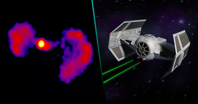 La NASA descubre una galaxia con la forma del Tie Fighter de Darth Vader