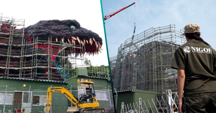 ¡Japón inició la construcción de un Godzilla de tamaño real de 120 mts. de altura!