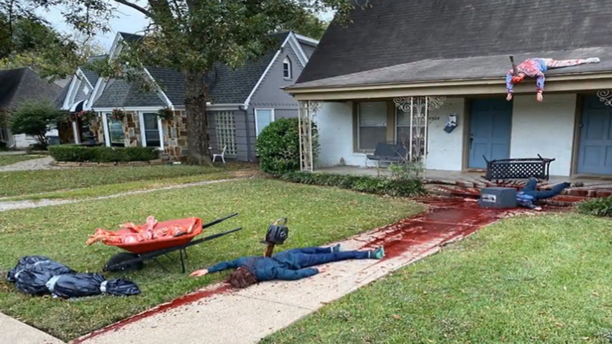 Esta inquietante decoración de Halloween ha llamado la atención de la policía por obvias razones