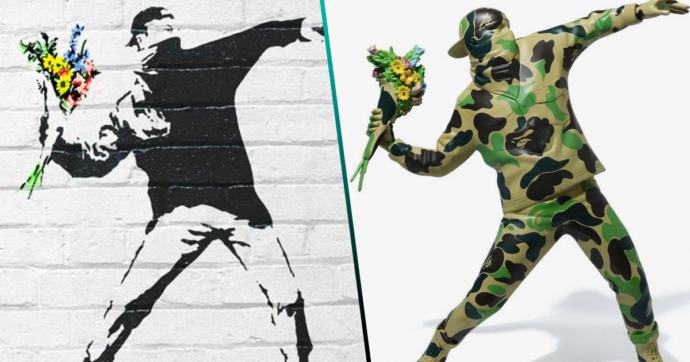 Lanzan figura coleccionable inspirada en una de las obras más importantes de Banksy