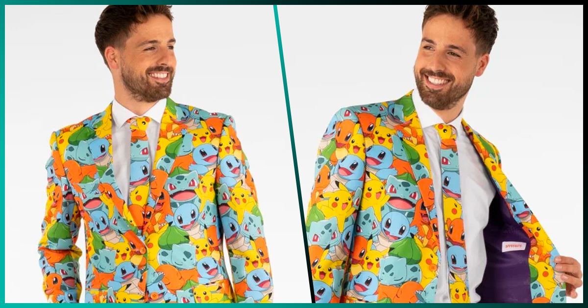 WTF: Lanzan un excéntrico traje formal oficial de ‘Pokemon’, con todo y corbata