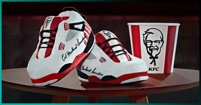 Marketing nivel: KFC lanza pantuflas inspiradas en la silueta de los icónicos Air Jordan 4