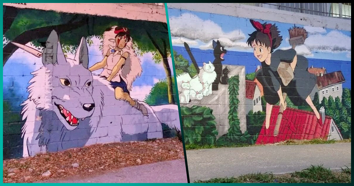 Aparecen murales de películas de Studio Ghibli en las calles de Monterrey