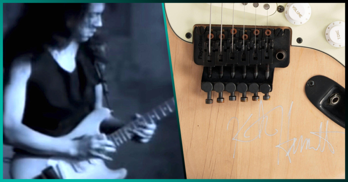 Fans de Metallica: La guitarra que Kirk Hammett uso en el video de “One” puede ser suya