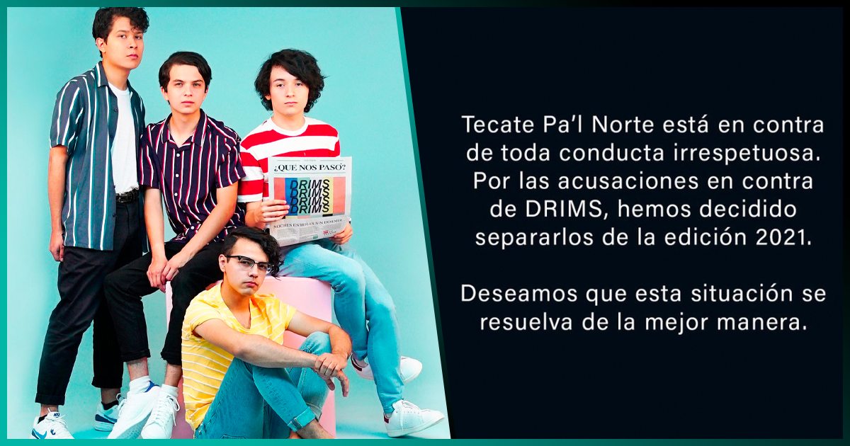DRIMS queda fuera de Pa'l Norte 2021 por acusaciones de abuso sexual