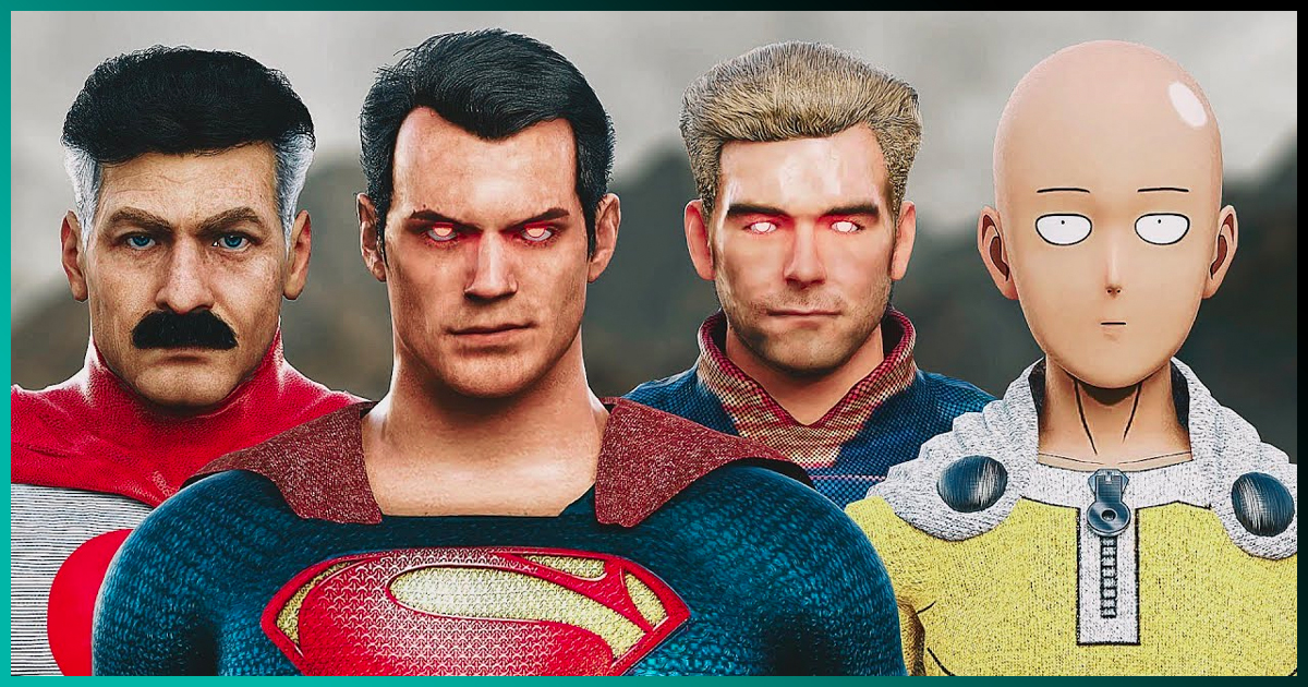 Un fan crea una épica pelea entre Superman, Saitama, Homelander y Omni-Man