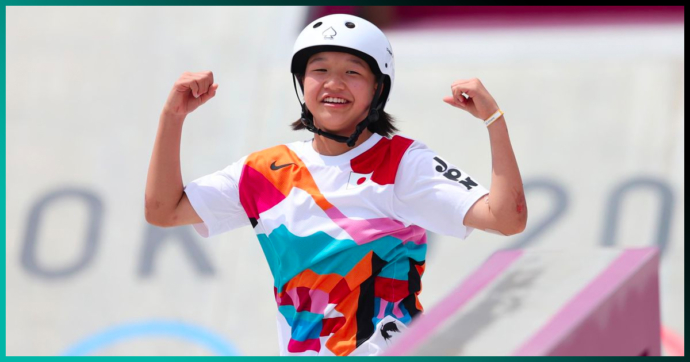 Conoce a Momiji Nishiya: Con 13 años es la primera campeona olímpica de skateboarding