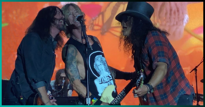Festival le corta el audio a Guns N’ Roses con Dave Grohl a la mitad de “Paradise City”