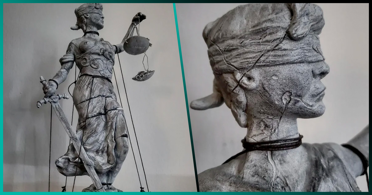 Fan de Metallica crea escultura de la “Lady Justice” del disco ‘…And Justice for All’